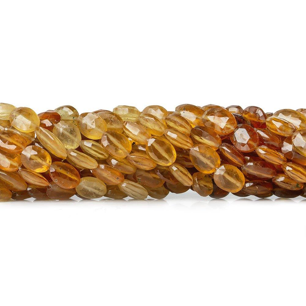 7-9mm Hessonite Garnet Faceted Oval Beads 13 inch 43 beads