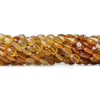 7-9mm Hessonite Garnet Faceted Oval Beads 13 inch 43 beads