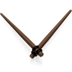 Dark Brown Matte Acrylic Straight Taper Set 12G to 00G