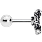 16G 1/4 Clear Gem Cowboy Boot Cartilage Tragus Earring