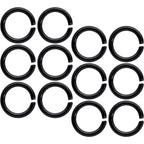 14G 5/16 Black Anodized Seamless Cartilage Ring Set of 12