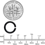 14G 5/16 Black Anodized Seamless Cartilage Ring Set of 12
