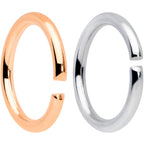 16G 5/16 Steel Rose Gold Tone Seamless Cartilage Ring Set of 12