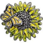 16G 1/4 Gold Tone Sunflower Butterfly Cartilage Earring