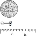 16G 1/4 Aqua Orb Curvy Elephant Cartilage Tragus