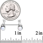 14G 9/16 Aurora Orb Baby Bear Barbell Nipple Ring Set