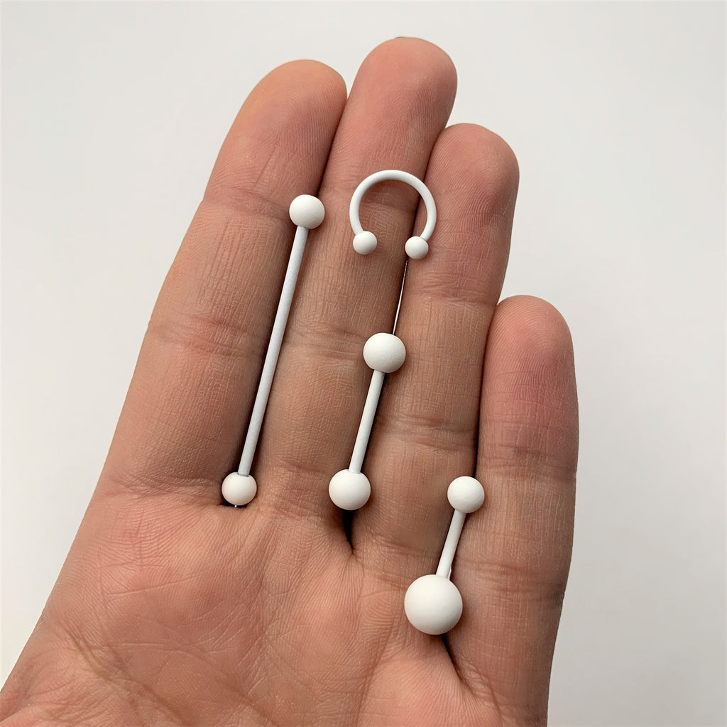 Wonderfully White Matte Belly Ring