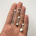 Wonderfully White Matte Belly Ring