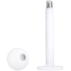 16G 5/16 White Acrylic Matte Labret Monroe Tragus