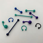 14G Totally Teal Matte Industrial Barbell 38mm