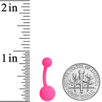 Powerfully Pink Matte Belly Ring