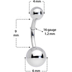 16G 5/16 Grade 23 Titanium Cartilage Curved Barbell