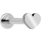 16G 5/16 Heart Grade 23 Titanium Internal Thread Labret Tragus