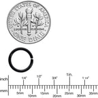 16G 5/16 Black Titanium Anodized Annealed Seamless Circular Ring