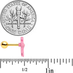 16G 1/4 Gold Tone Flamingo Cartilage Tragus