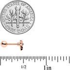 16G 1/4 Clear Black Gem Rose Gold Tone Bee Cartilage Tragus