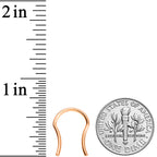 16G 5/8 Rose Gold Tone ASTM F-136 Implant Grade Titanium Septum Retainer