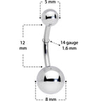 Simply Stylish Internally Threaded Belly Ring