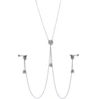 14G 9/16 Creepy Crawly Spider Web Halloween Nipple Chain Necklace