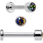 16G 5/16 Vitrail Gem Grade 23 Titanium Internally Threaded Labret