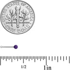 20G 1/4 Purple Matte 2mm Nose Bone
