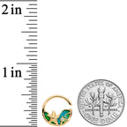 18G 3/8 Clear Gem Gold Tone Starfish Nautical Closure Ring