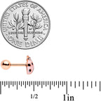 16G 1/4 Clear Gem Rose Gold Tone Lil Ladybug Cartilage Tragus