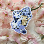Blueberry Ice Cream Bear ~ Sticker
