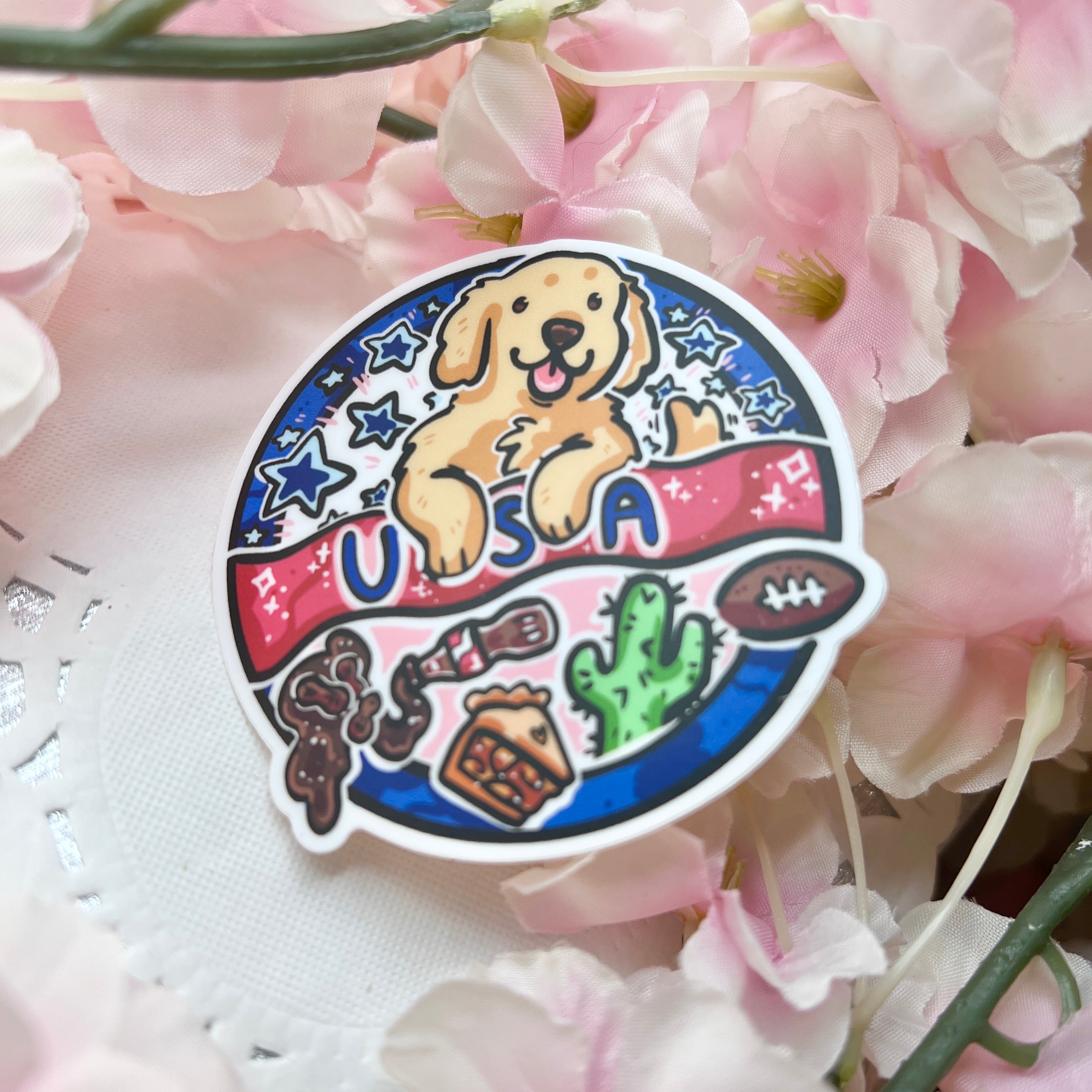 Global Getaway: the USA Puppy! ~ Sticker