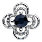 16G 1/4 Blue Gem Stylized Deco Cross Cartilage Tragus Earring