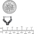 16G 3/8 Clear Gem Scrollwork Cartilage Clicker
