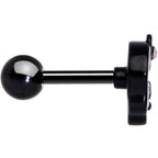 16G 1/4 Aurora Gem Black Kawaii Skull Cartilage Tragus Earring