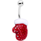 Holiday Snowflake Mitten Stocking Christmas Belly Ring Set of 3