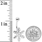Holiday Snowflake Mitten Stocking Christmas Belly Ring Set of 3