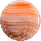 Natural Red Line Agate Stone Saddle Plug Set