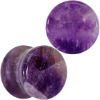 Natural Purple Amethyst Stone Saddle Plug Set