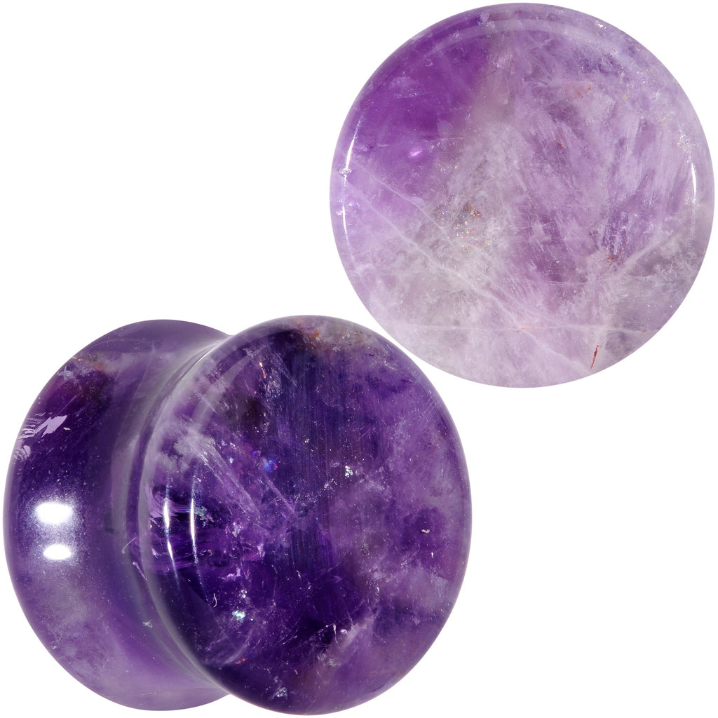 Natural Purple Amethyst Stone Saddle Plug Set