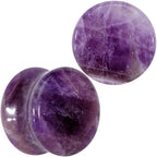 Natural Purple Amethyst Stone Saddle Plug Set