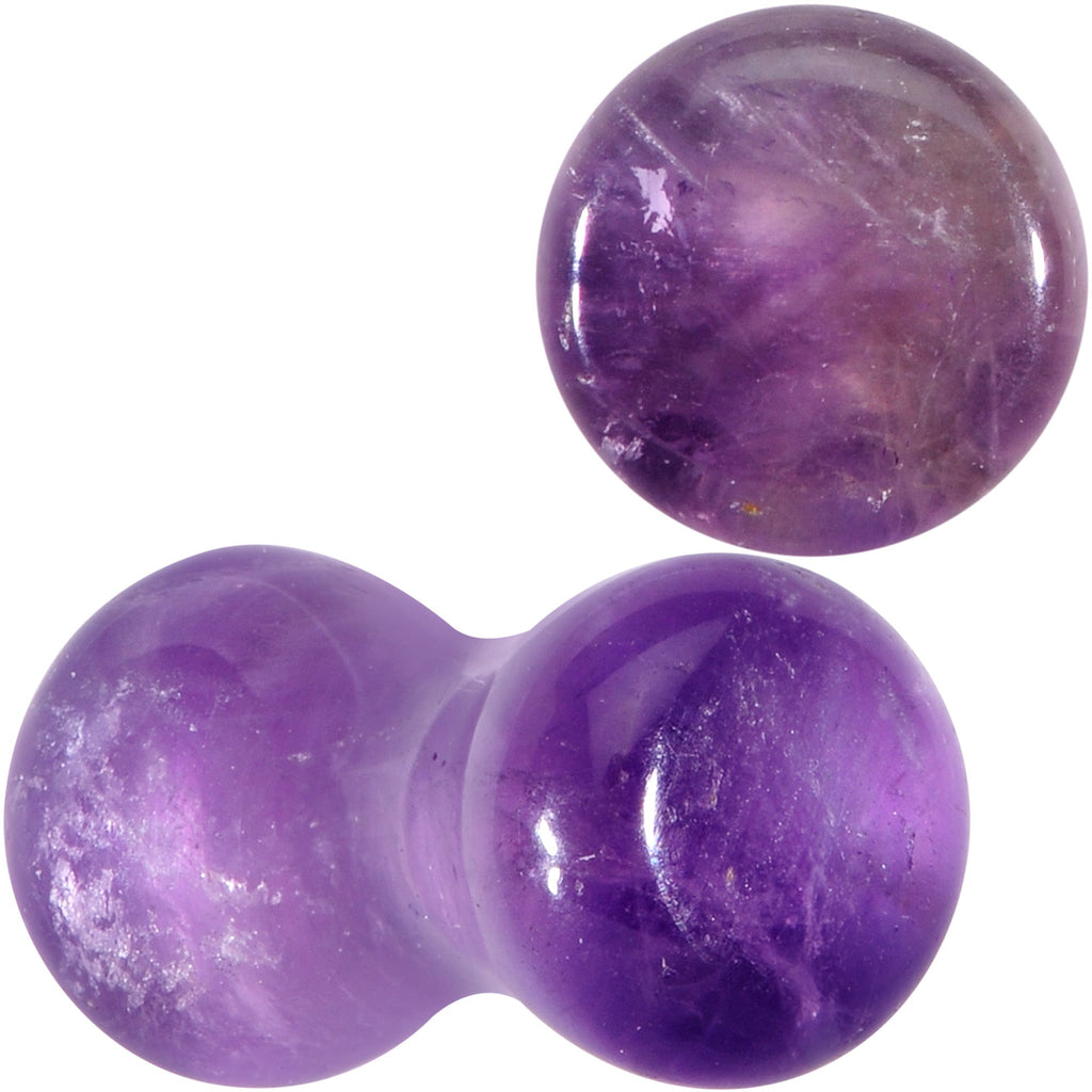 Natural Purple Amethyst Stone Saddle Plug Set