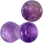Natural Purple Amethyst Stone Saddle Plug Set