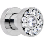 4G Clear Gem Concentric Circles Screw Fit Plug Set