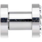 4G Clear Gem Concentric Circles Screw Fit Plug Set