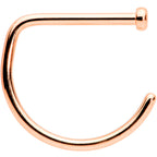 18G 3/8 Rose Gold Tone Implant Grade Titanium D Shape Nose Hoop
