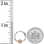 16G 3/8 Rose Gold Tone Fall Autumn Leaf Cartilage Clicker