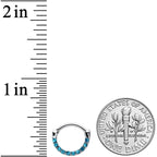 16G 5/16 Aqua Gem Paved Cartilage Clicker
