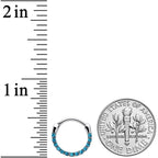16G 3/8 Baby Blue Gem Paved Cartilage Clicker