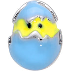 16G 1/4 Black Blue Easter Egg Chick Cartilage Tragus Earring