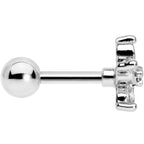16G 1/4 Clear Gem Pretty Petals Flower Cartilage Tragus Earring