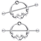 14G 13/16 Double Mermaid Nautical Nipple Shield Set