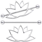 14G 3/4 Open Lotus Flower Nipple Shield Set